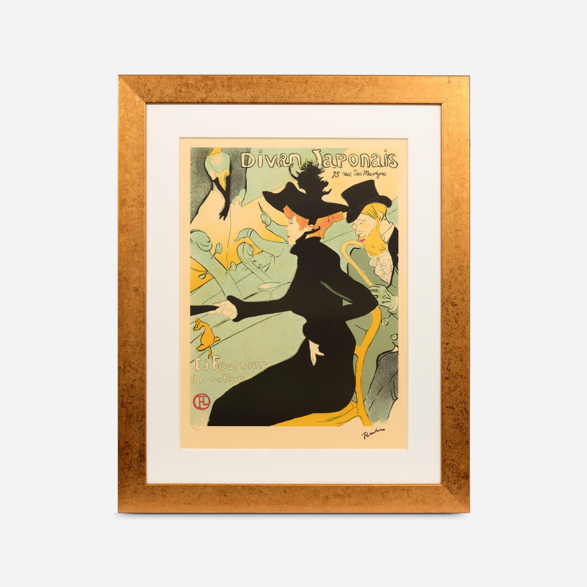 Appraisal: HENRI TOULOUSE-LAUTREC AFTER DIVAN JAPONAIS LITHO A limited edition color