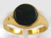 Appraisal: An carat gold bloodstone signet ring size J gms