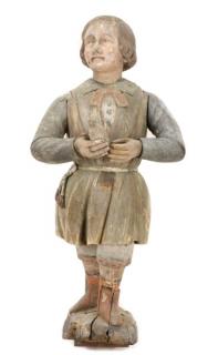 Appraisal: Hand Carved Polychromed Masthead Figure Likely American th century possibly