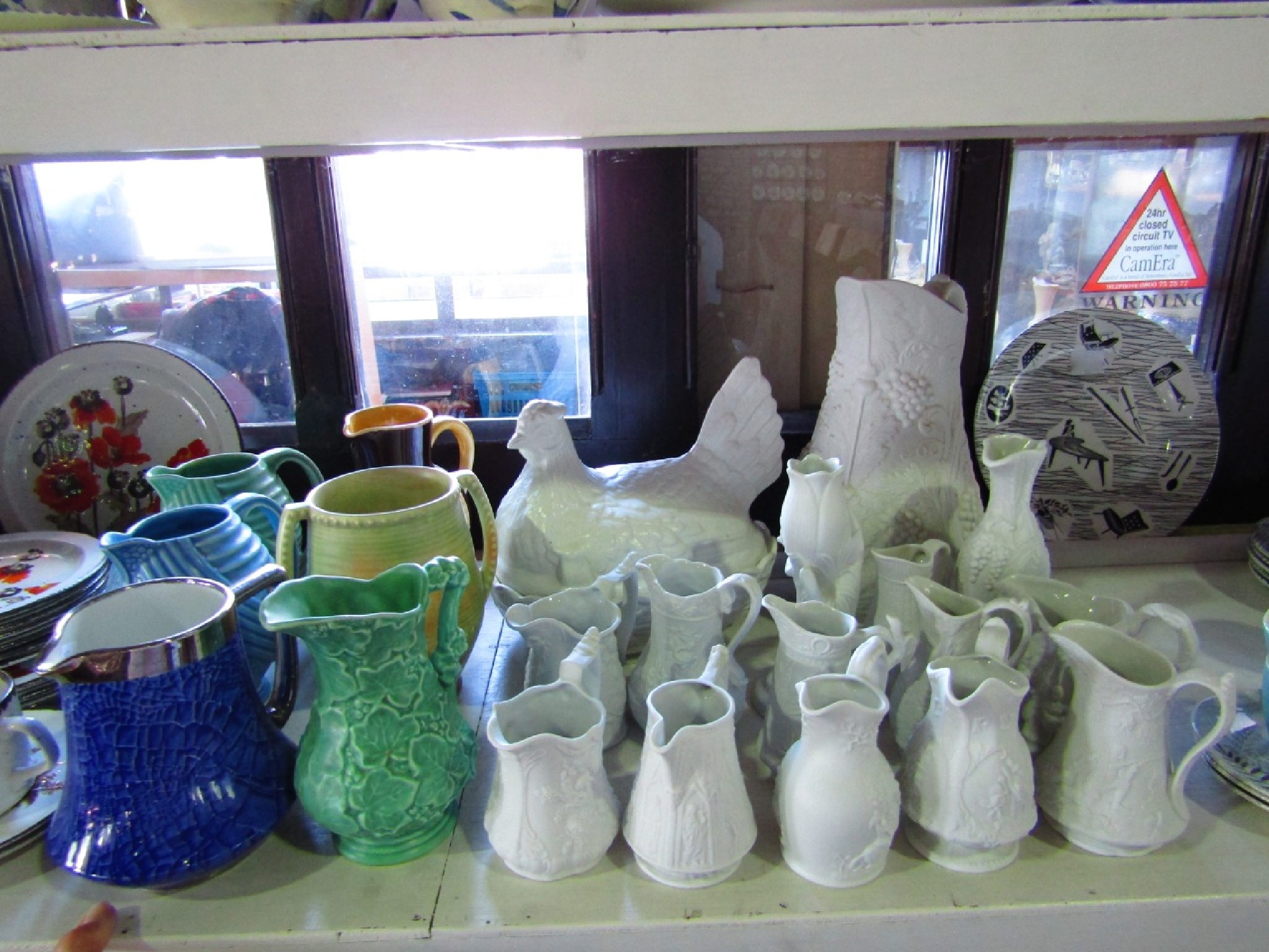 Appraisal: A collection of jugs including a late Foley Shelley jug