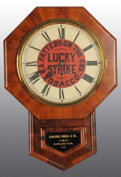 Appraisal: Lucky Strike Tobacco Octagonal Clock Description Made in Burlington VT