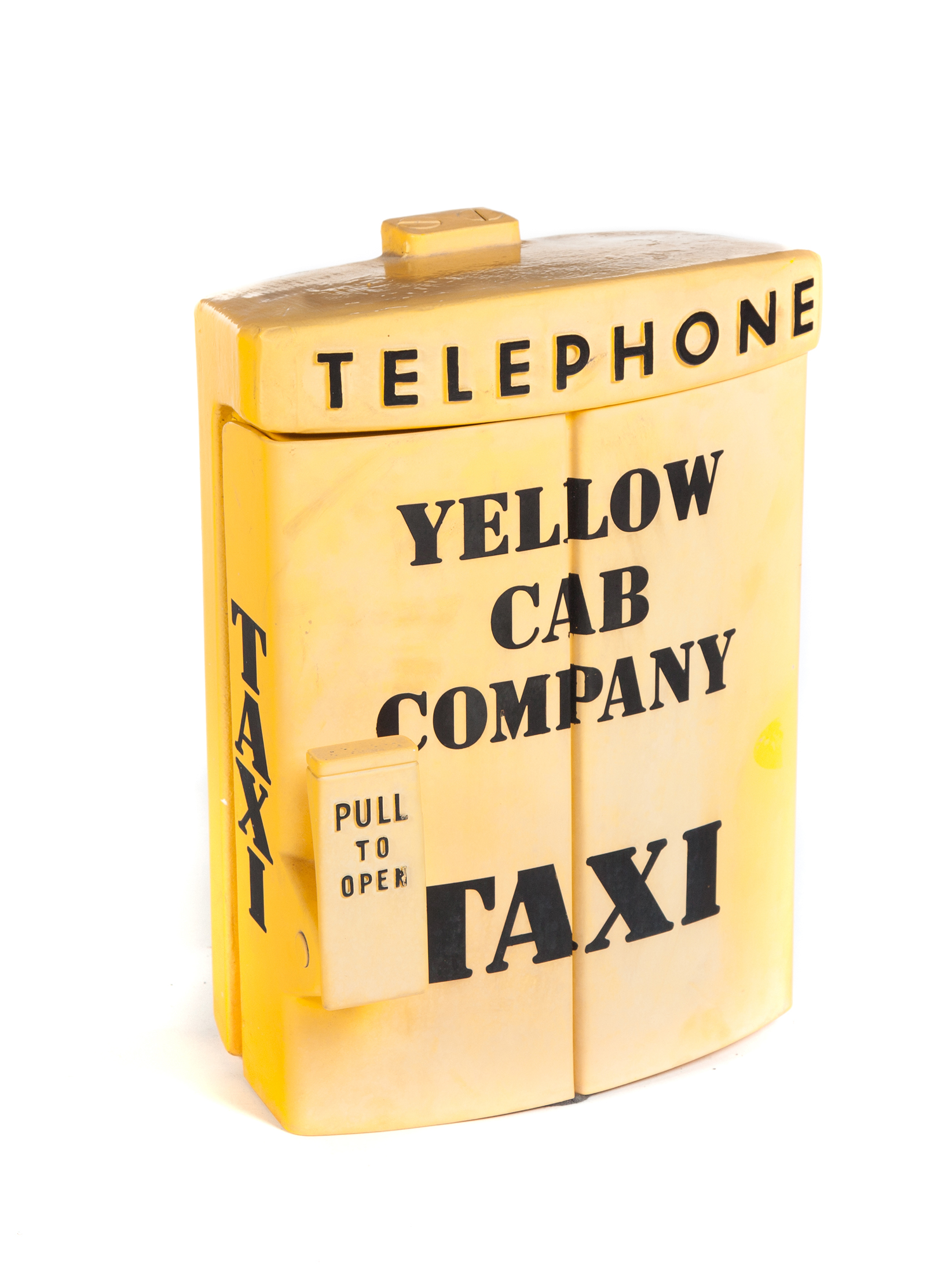 Appraisal: AMERICAN YELLOW CAB TAXI TELEPHONE BOX Second half- th century