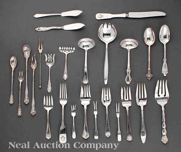 Appraisal: A Group of Miscellaneous Small Sterling Silver Serving Pieces and