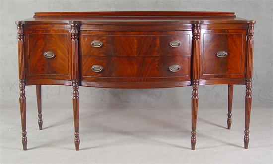 Appraisal: Mahogany Sheraton Style Sideboard Circa Two drawers flanked by two