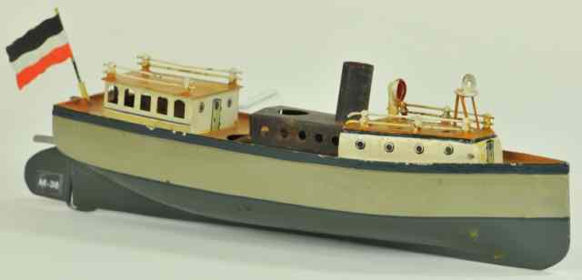 Appraisal: MARKLIN LAUNCH M Germany - putt-putt steamer hull painted in