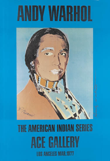 Appraisal: ANDY WARHOL after American Indian Series Ace Gallery Offset color