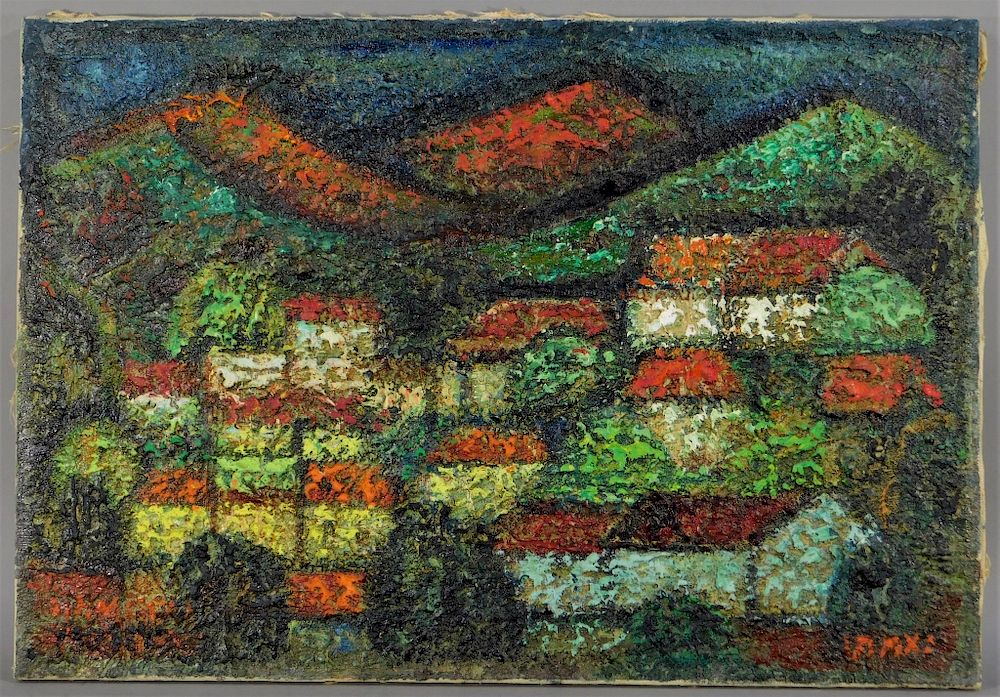 Appraisal: French Modernist Synthetist Landscape Painting France Circa Executed in a