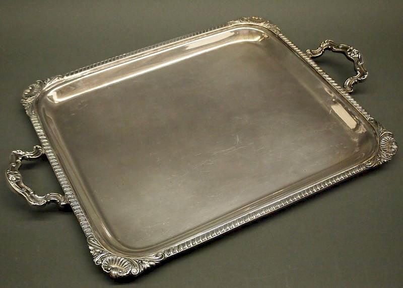 Appraisal: Peruvian Sterling tray A Peruvian Sterling Silver tray Camusso Rectangular