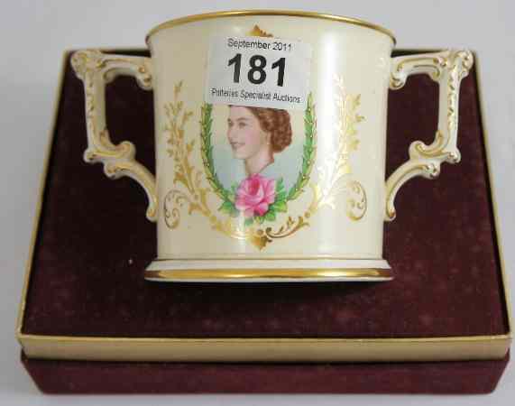 Appraisal: Royal Crown Derby Commemorative Loving Cup Limited Edition Boxed with