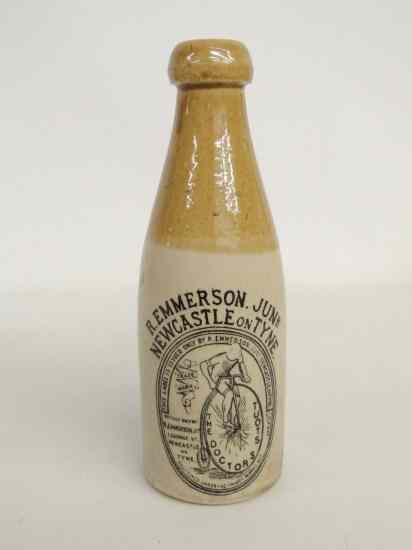 Appraisal: th C English stoneware beer bottle