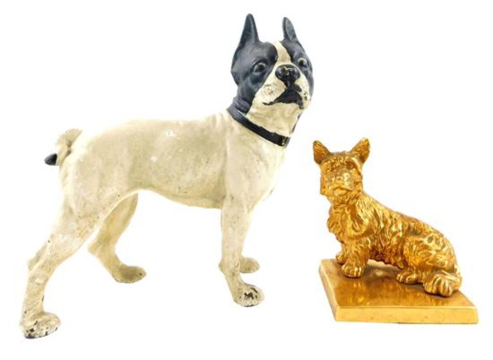 Appraisal: Hubley etc two cast metal dogs including Hubley cast iron