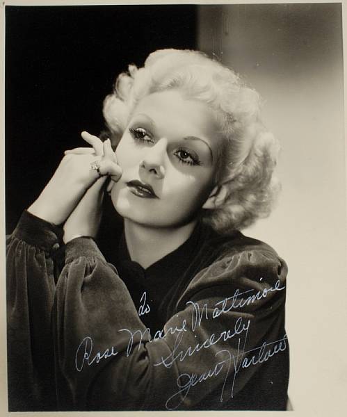 Appraisal: A Jean Harlow Mama Jean-signed sepia photograph to Richard Arlen's