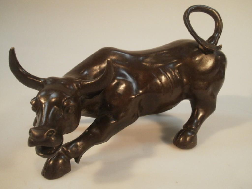 Appraisal: A Chinese cast bronze of a water buffalo