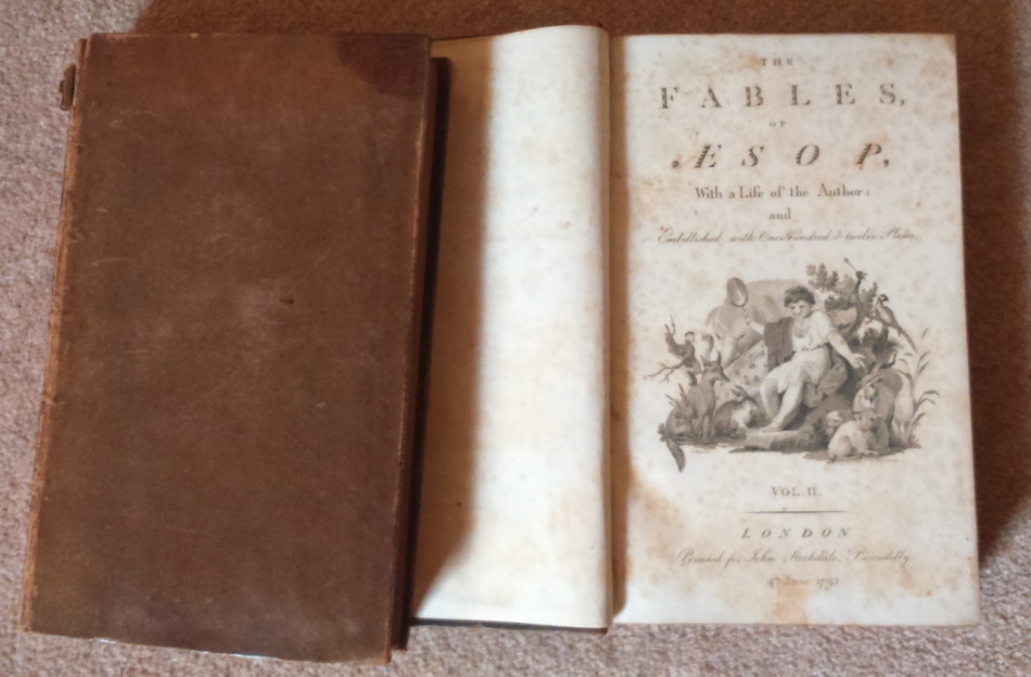 Appraisal: The Fables of Aesop vol engraved titles and plates foxing