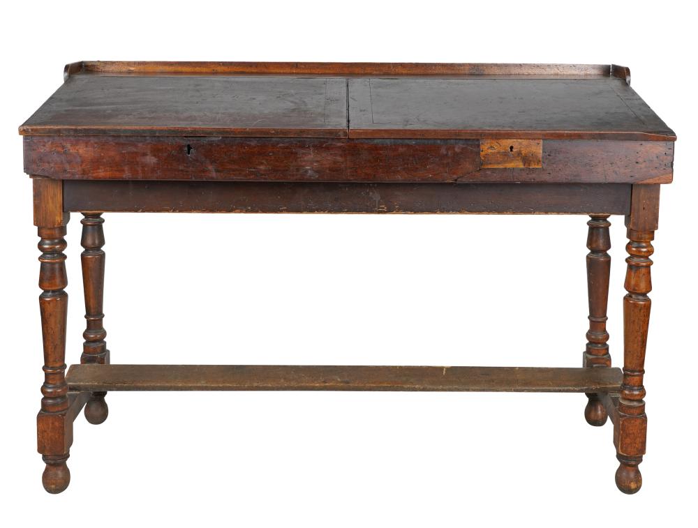 Appraisal: CLERK'S DESKthe hinged slanted top in two sections each section