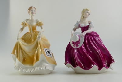 Appraisal: Two Coalport lady figures seconds