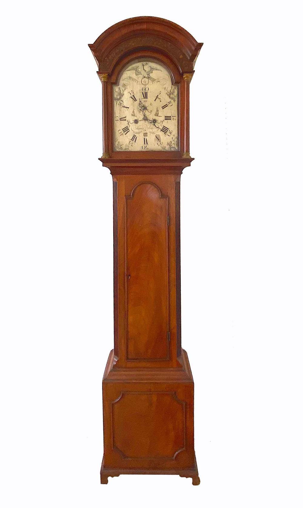 Appraisal: GEORGE III MAHOGANY TALL CASE CLOCKCirca James Pike Newton Abbot