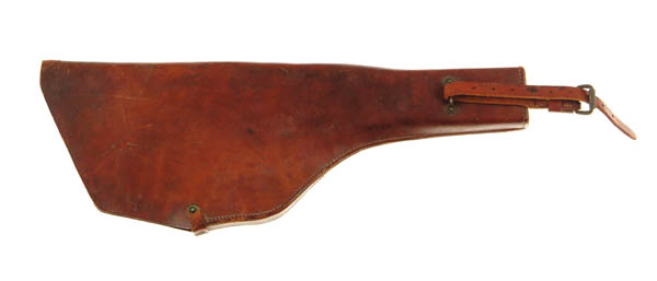 Appraisal: THOMPSON SUB-MACHINE GUN SCABBARD Heavy brown leather scabbard for motorcycle