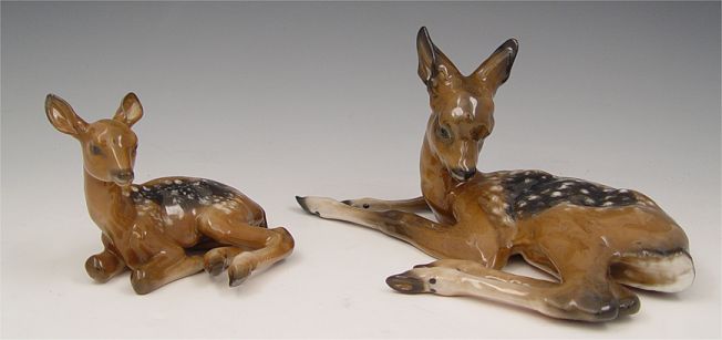 Appraisal: ROSENTHAL DEER FAWN R Heidehreich '' high x '' x