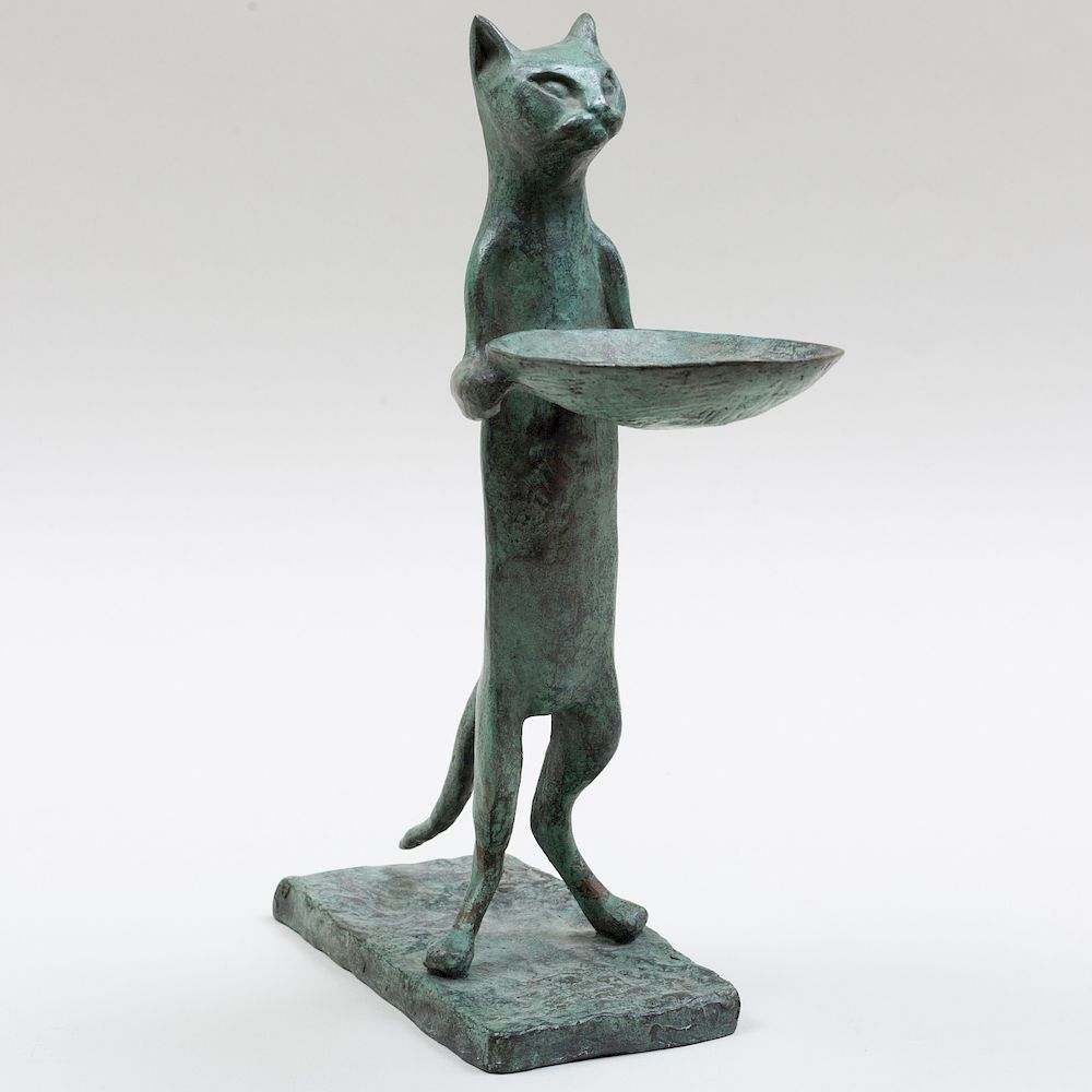 Appraisal: After Diego Giacometti - Le Chat Maitre d'Hotel Bronze with