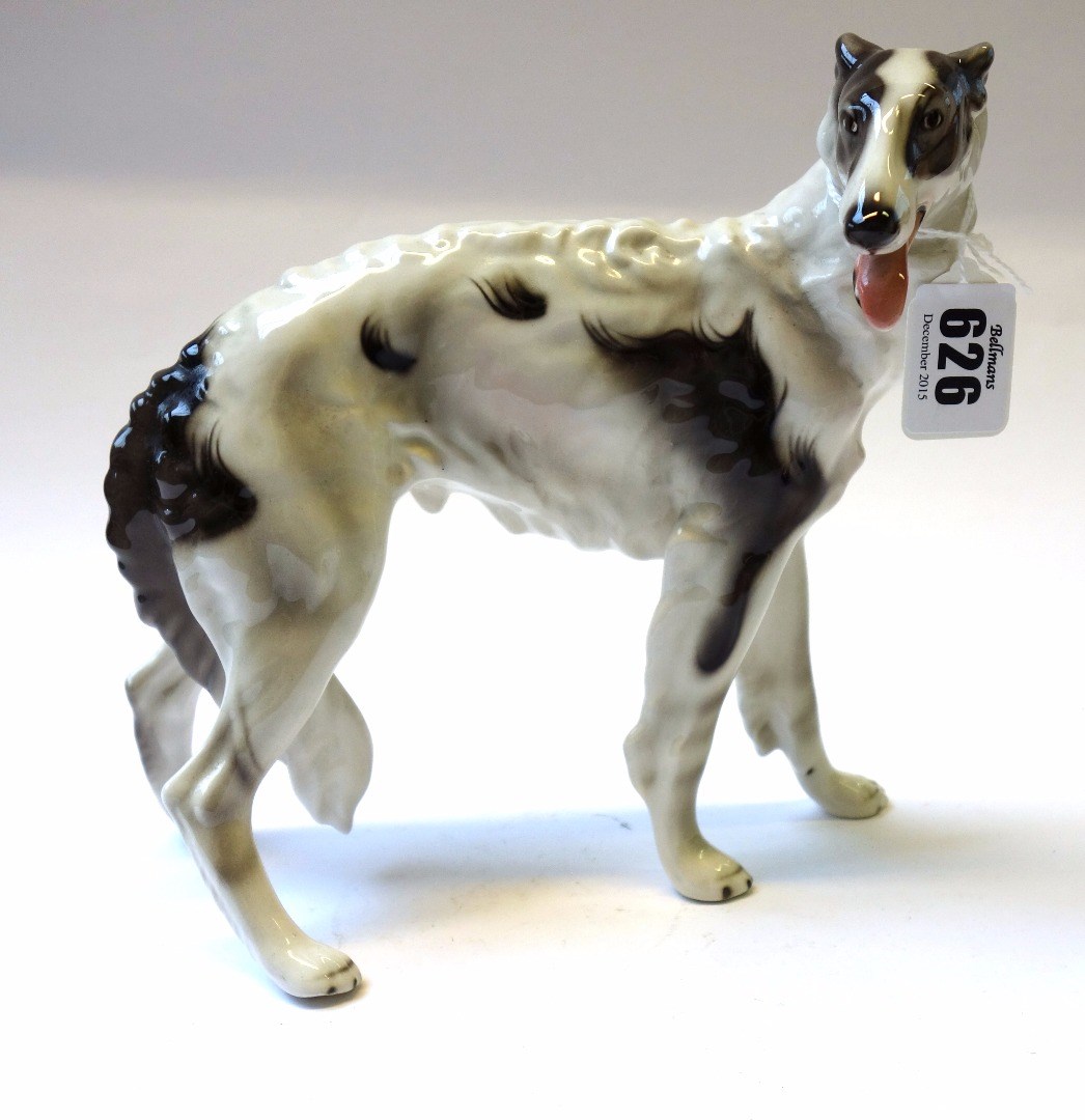 Appraisal: A Goldschieder style borzoi hound printed mark 'Austria Ceramic' to