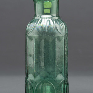 Appraisal: An Early Midwestern Glass Bottle in Green American Circa -