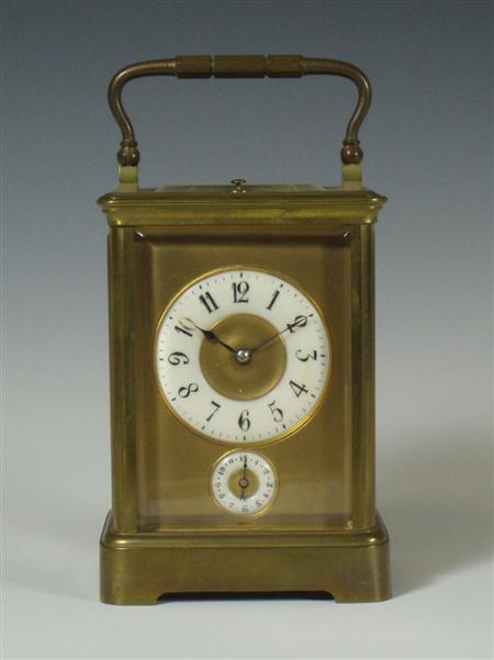 Appraisal: A th century French gilt brass cased repeater carriage clock