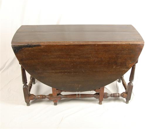 Appraisal: An E th C William Mary Gateleg Table oak with