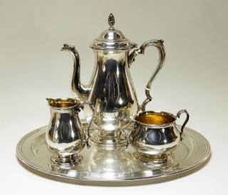 Appraisal: International Sterling Silver Piece Tea Set UNITED STATES TH CENTURY