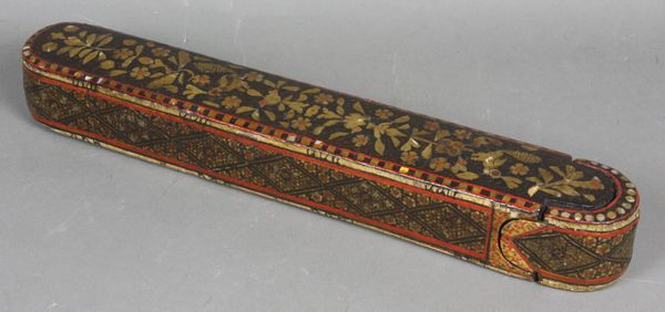 Appraisal: th Century Indian inlaid case x Est