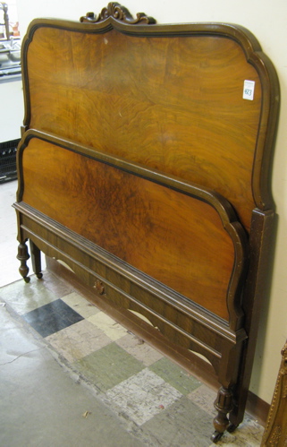 Appraisal: FOUR-PIECE WALNUT BEDROOM FURNITURE SET American c 's comprising double