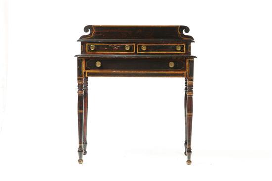 Appraisal: DECORATED SHERATON DRESSING TABLE Maine nd quarter- th century pine