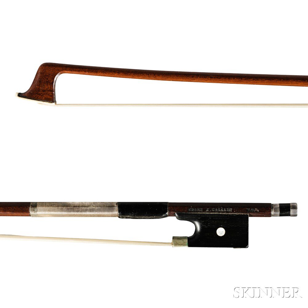 Appraisal: Silver-mounted Violin Bow Frank Callier the round stick stamped FRANK