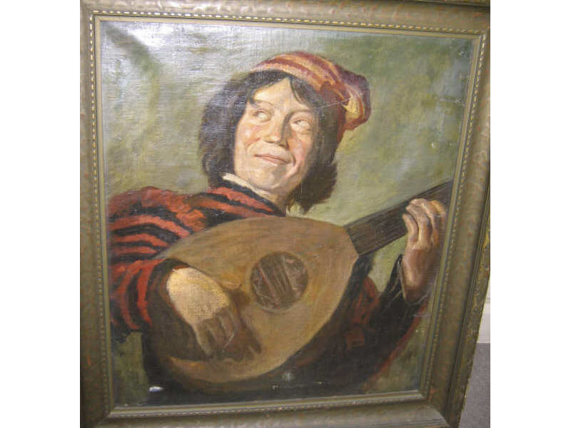 Appraisal: CONTINENTAL SCHOOL TH- TH CENTURY Man With Lute oil on