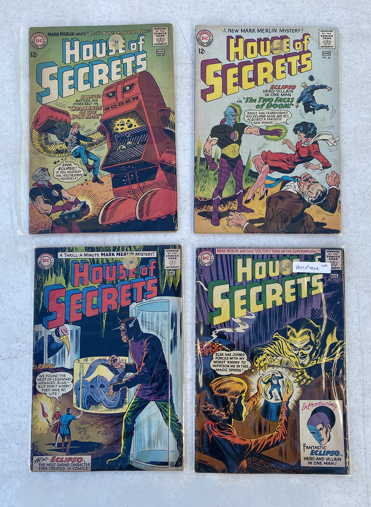 Appraisal: DC BRONZE AGE HOUSE OF SECRETS COMIC BOOKS volumes total