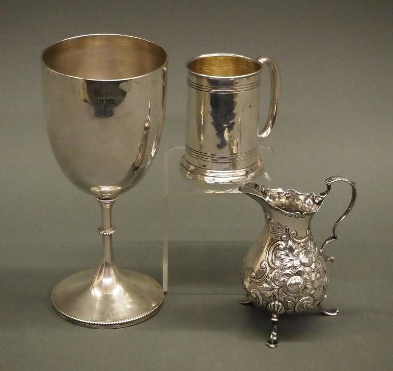 Appraisal: pcs English Sterling table articles Three turn of the century