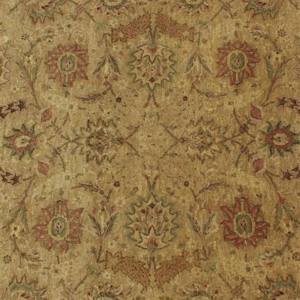 Appraisal: INDIAN AGRA ORIENTAL ESTATE CARPET SQUARE RUG WOOL PILE GOLD