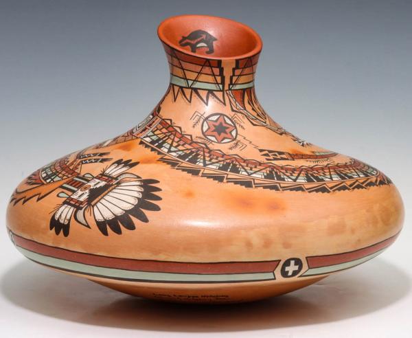 Appraisal: LUCY LEUPPE MCKELVEY CONTEMPORARY NAVAJO POTTERYLucy Leuppe McKelvey Active Late