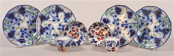 Appraisal: Pcs of Gaudy Ironstone Strawberry Patt China Eight Pieces of