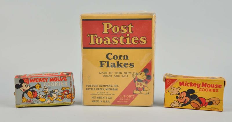 Appraisal: Lot Of Mickey Mouse Food Boxes Includes two Mickey Mouse