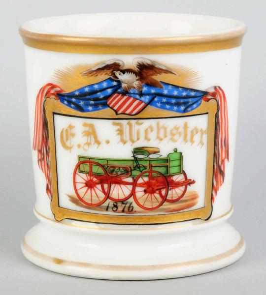 Appraisal: Early Wagon Shaving Mug Gilt name F A Webster Dated