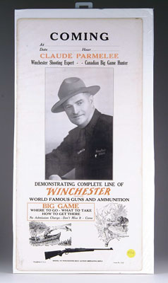 Appraisal: WINCHESTER ADVERTISING POSTER FOR CLAUDE CARNELEE ONE OF WINCHESTER S