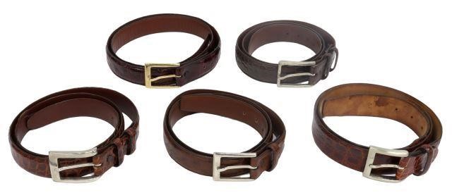 Appraisal: lot of Men's belts Torino Elite American Alligator one size