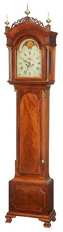 Appraisal: Pennsylvania Chippendale Tall Case Clock Philadelphia late th century dial