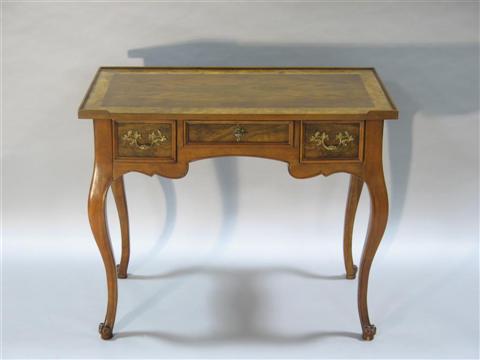 Appraisal: BAKER FRENCH PROVENCIAL STYLE WALNUT DESK th century labeled Baker