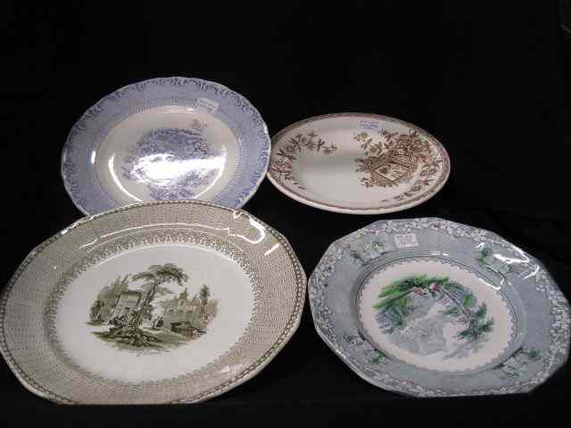 Appraisal: Ironstone Transferware Plates '' to '' various designs colors