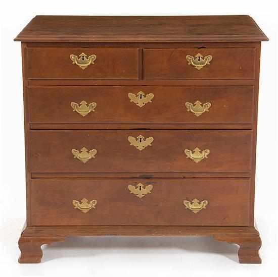 Appraisal: Chippendale walnut chest of drawers probably Philadelphia area late th