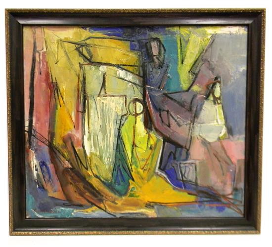 Appraisal: Marion Huse American - Dance Motif oil on canvas signed