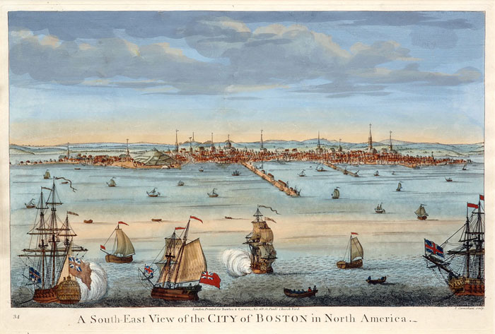 Appraisal: A SOUTH-EAST VIEW OF THE CITY OF BOSTON IN NORTH