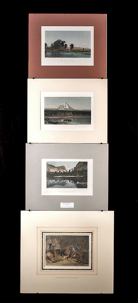 Appraisal: Hand Colored Engravings - American West ca Holiday Shipping Deadlines